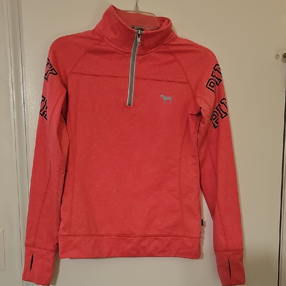 Pink Quarter-Zip Sweater